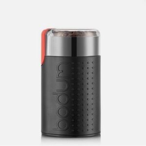 Bodum Bistro Electric Coffee Grinder in Black with Red Accent